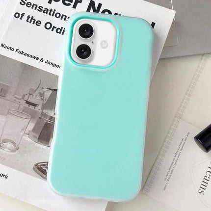 Essential Daily Protective Case For iPhone 16 Plus in mint green TPU+PC slim protective phone case protecting against daily scratches and minor impacts