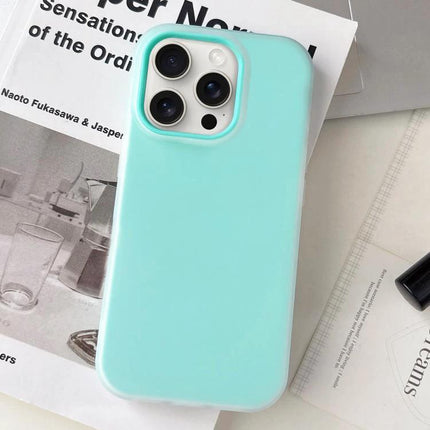Protective Matte Case For Everyday iPhone Use in mint green slim profile guarding camera and edges for daily travel and commuting