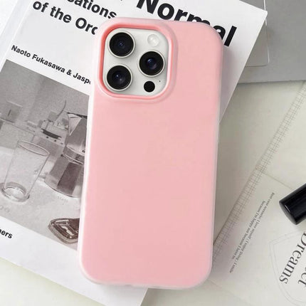 Protective Matte Case For Everyday iPhone Use - slim pink matte phone case protecting camera and edges for daily travel and commuting