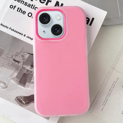iPhone 15 Case for Everyday Use Slim Protective Cover for Daily Activities and Commutes - slim pink TPU case on white background