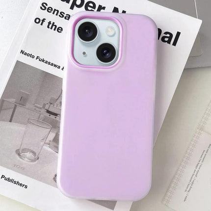 iPhone 15 Case for Everyday Use Slim Protective Cover for Daily Activities and Commutes - slim lilac TPU PC protective case on white magazine