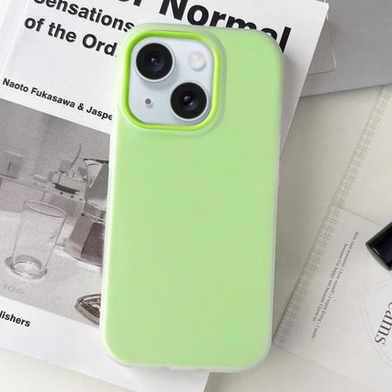 iPhone 15 Case for Everyday Use Slim Protective Cover for Daily Activities and Commutes - slim green TPU case on desk protecting camera and edges