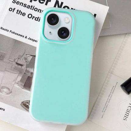 iPhone 15 Case for Everyday Use Slim Protective Cover for Daily Activities and Commutes — slim mint TPU case showing raised camera edge