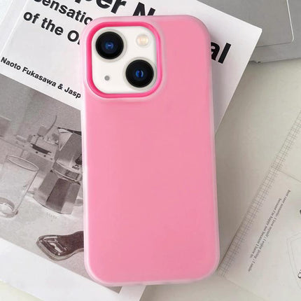 iPhone Case For Everyday Use And Travel - pink TPU PC slim protective case with raised edges for daily commuting and travel