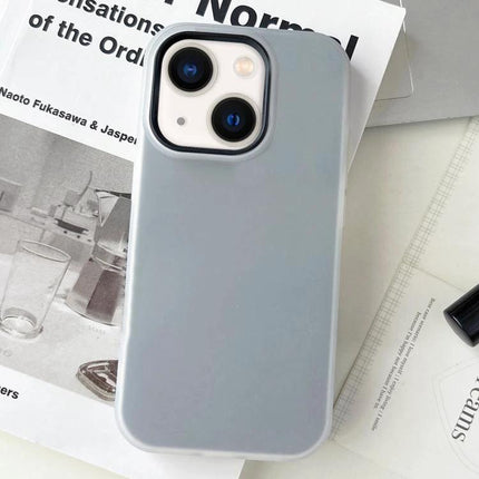 Daily Protective Phone Case for Everyday Smartphone Use - slim gray TPU+PC case with raised edges protecting camera and screen