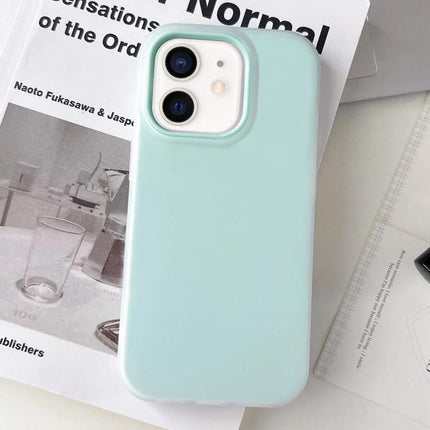 Daily Protective Phone Case for Everyday Smartphone Use mint green TPU PC slim case showing raised edges around camera and screen