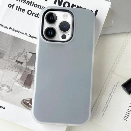 Daily Protective Case For iPhone Slim Design slim light gray iPhone 12 Pro/Pro Max case on desk protecting camera and edges