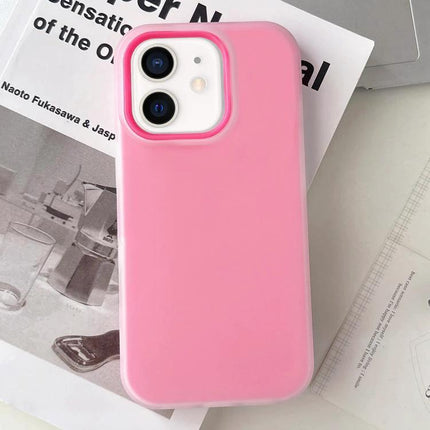 iPhone 11 Case for Everyday Use – slim pink TPU+PC protective case with raised edges for screen and camera, durable everyday protection