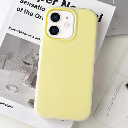 iPhone 11 Case for Everyday Use slim yellow TPU PC protective case with raised edges for screen and camera, scratch and impact protection