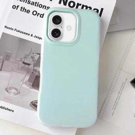 Essential Daily Protective Case For iPhone 16 Plus in mint green TPU-PC slim profile protecting camera and edges from scratches and minor impacts