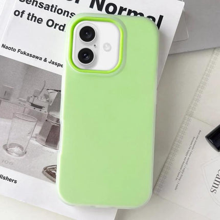 Essential Daily Protective Case For iPhone 16 Plus in pastel green TPU‑PC slim protective cover showing camera cutout and scratch-resistant finish