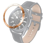For Samsung Galaxy Watch 3 45mm / Rose Gold Ring White Letter