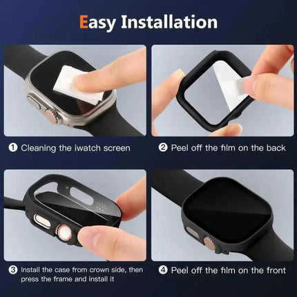 Apple Watch Tempered Glass Screen Protector Case 40mm 44mm | Syndmart