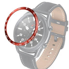 For Samsung Galaxy Watch 3 45mm / Red Ring White Letter