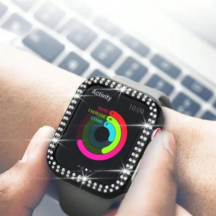 XDfind Double Row Diamond PC Cover For Apple Watch 41mm 38mm | Syndmart