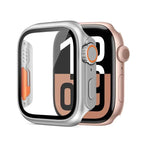 For Apple Watch Series 9 / 8 / 7 41mm / Silver+Orange
