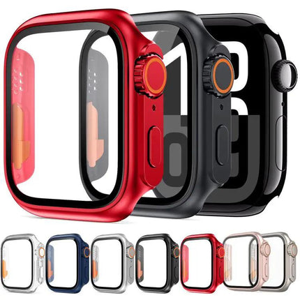 XDfind Tempered Glass PC Case For Apple Watch 40/41/44/45mm | Syndmart
