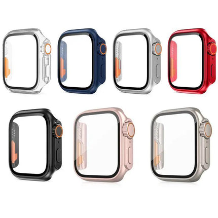 XDfind Tempered Glass PC Case For Apple Watch 40/41/44/45mm | Syndmart
