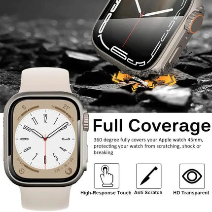 XDfind Tempered Glass PC Case For Apple Watch 40/41/44/45mm | Syndmart