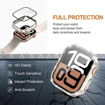 Xdfind Tempered Glass PC Case For Apple Watch 44/40mm | Syndmart
