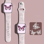 For Apple Watch 42 / 44 / 45 / 46 / 49mm / Butterfly Pink