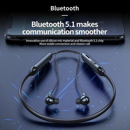 Wireless Neckband Earphones For Jogging And Hands Free Calls with Bluetooth 5.1, 8D sound, TF card and long battery life