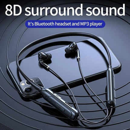 Wireless Neckband Earphones For Jogging And Hands Free Calls M60 8D surround sound Bluetooth 5.1 TF card MP3 player