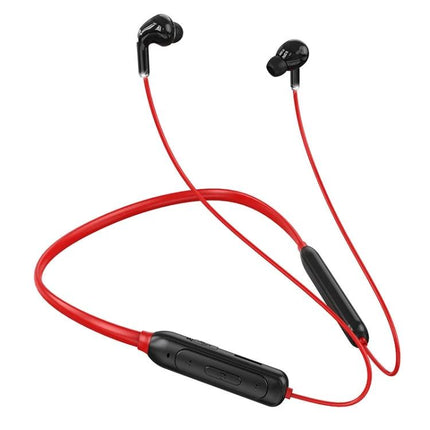 Wireless Neckband Earphones For Jogging And Hands Free Calls red M60 neckband with 8D sound Bluetooth 5.1 and inline controls