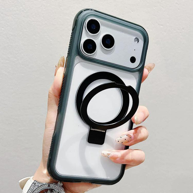 Translucent MagSafe Case for Everyday iPhone Use with built-in stand and slim TPU acrylic protection