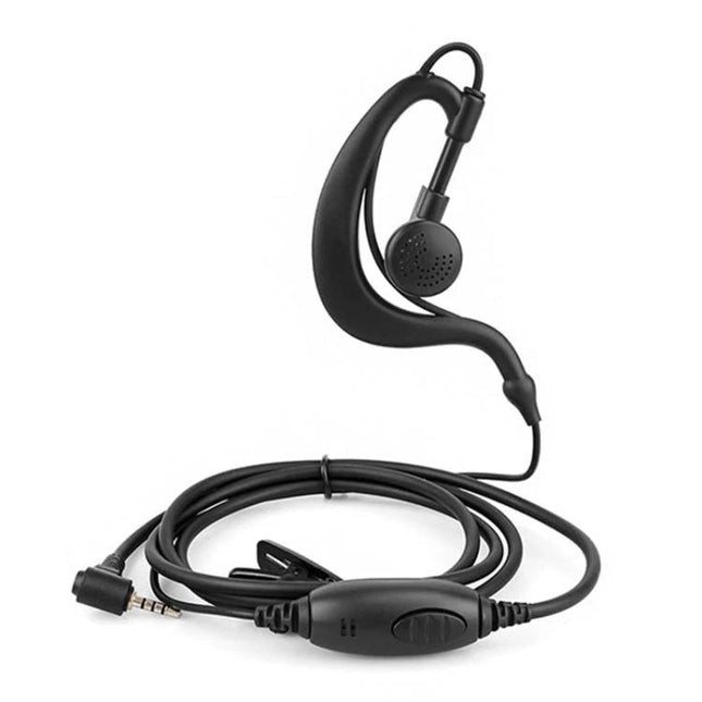Retevis Single Pin Hands Free Headset For Security Use lightweight earpiece with in-line PTT and 120cm cable