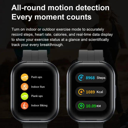 Smartwatch With 2.01 Inch Touch Screen And Wireless Earbuds