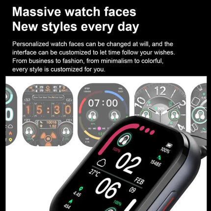 Smartwatch With 2.01 Inch Touch Screen And Wireless Earbuds