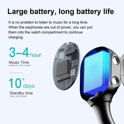 Smartwatch With 2.01 Inch Touch Screen And Wireless Earbuds