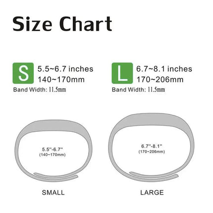 Fitbit Flex 2 Silicone Band Translucent Metal Buckle S And L