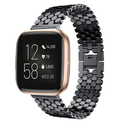 Fish Scale Metal Watch Band For Fitbit Versa 4/3/Sense