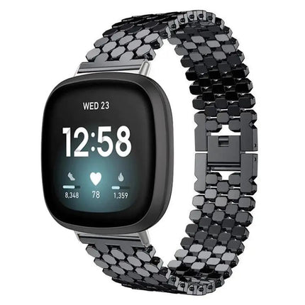 Fish Scale Metal Watch Band For Fitbit Versa 4/3/Sense