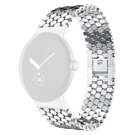 XDfind Fish Scale Metal Watch Band For Pixel Watch 41/45mm