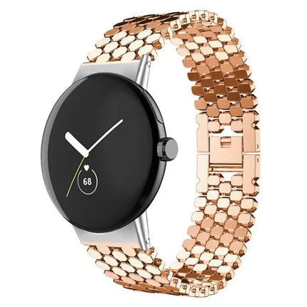 XDfind Fish Scale Metal Watch Band For Pixel Watch 41/45mm