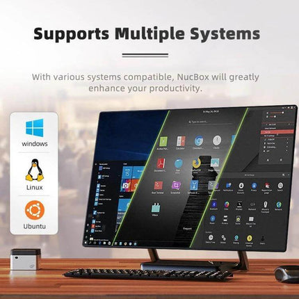 Alt Tag: GMK NucBox Compact Mini PC with Windows 10 for Daily Computing small desktop alternative for web browsing and light streaming