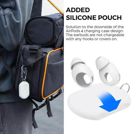 XDcase Silicone Ear Tips 3 Pairs Case Carabiner AirPods 4