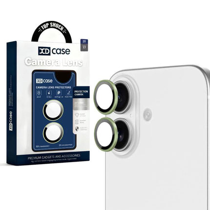 XDcase iPhone Lens Protector for Everyday Photography - metal frame 9H tempered glass camera lens shield on iPhone rear lenses