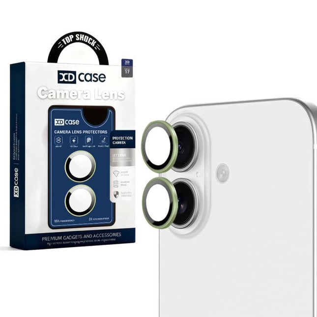 XDcase iPhone Lens Protector for Everyday Photography - metal frame 9H tempered glass camera lens shield on iPhone rear lenses