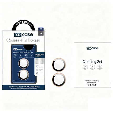 XDcase iPhone Lens Protector for Everyday Photography - metal frame tempered glass camera lens protectors with cleaning set