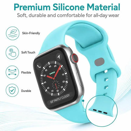 5-Pack Silicone Butterfly Buckle Apple Watch Bands 38-49mm | Syndmart