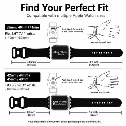 5-Pack Silicone Butterfly Buckle Apple Watch Bands 38-49mm | Syndmart