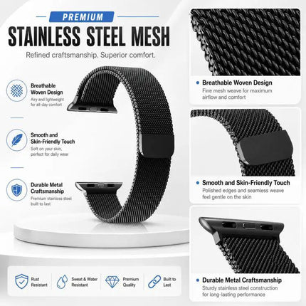 5-Pack XDFind Milanese Loop Magnetic Metal Watch Bands | Syndmart
