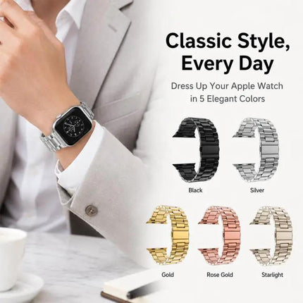 Stainless Steel 5-Pack Buckle Apple Watch Bands 38-49mm | Syndmart