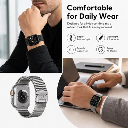 5-Pack Stainless Milanese And Butterfly Bands Apple Watch | Syndmart