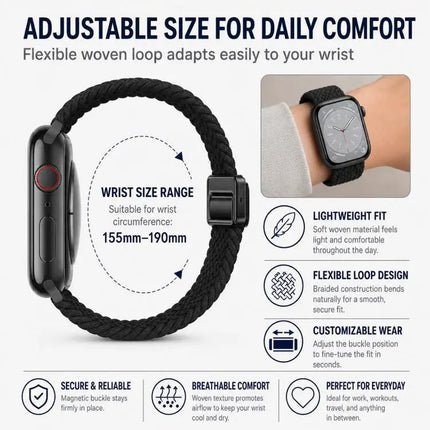 Apple Watch Nylon Band 5 Pack Magnetic Buckle Loop | Syndmart