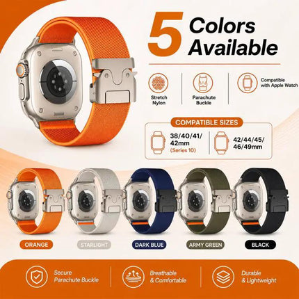 xDfind 5-Pack Nylon Parachute Buckle Apple Watch Bands | Syndmart